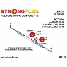  Silent block Polyuréthane Support de Crémaillère de direction SPORT Lexus
