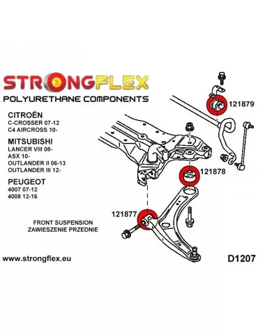  Silent block Polyuréthane Bras Avant Inférieur C-CROSSER 07-12