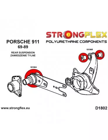  Silent block Polyuréthane Bras Extérieur Arrière 911 69-89