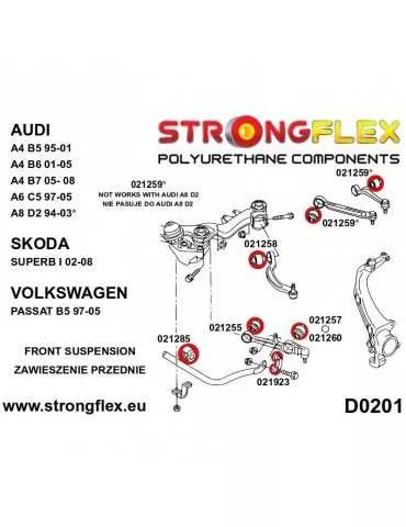  Kit Suspension Silent block Polyuréthane  Audi A6 C5 (S6, RS6) Quattro & Allroad*