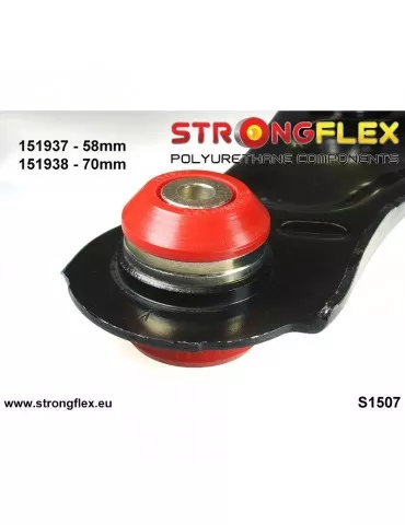  Silent block Polyuréthane Bras Avant Inférieur Arrière 58mm SPORT Renault