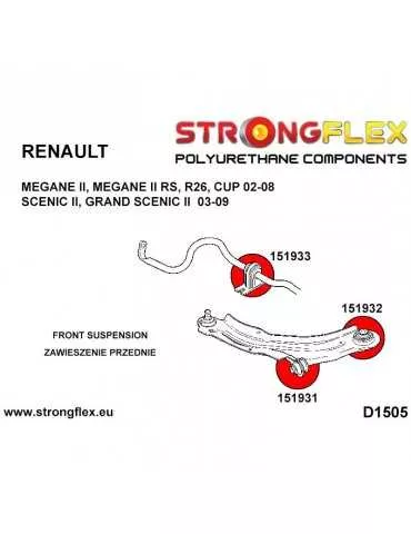  Silent block Polyuréthane SPORT Barre stabilisatrice Avant Scenic II 03-09