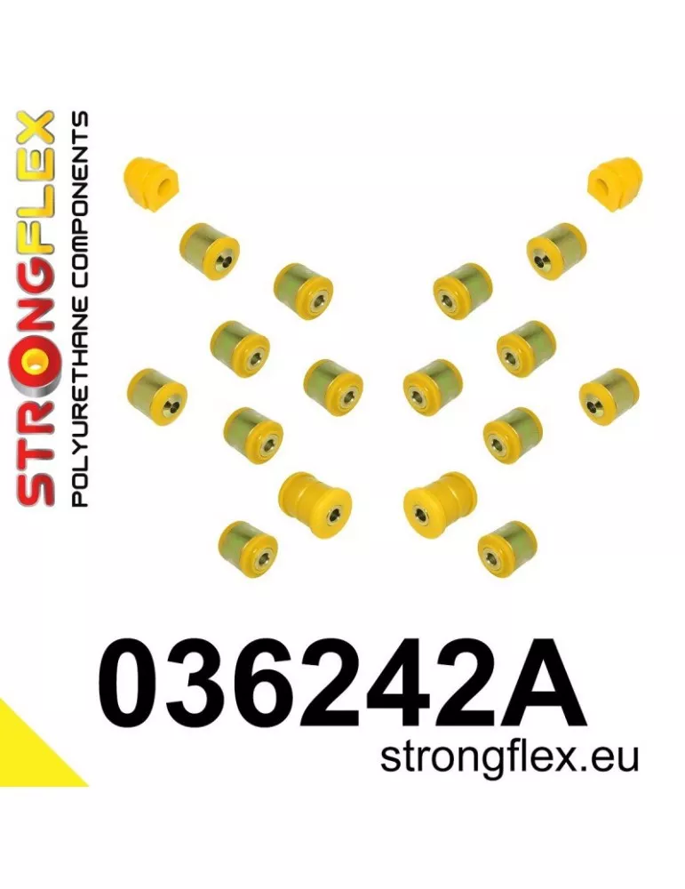  Kit SPORT Silent block Polyuréthane Train Avant et Arrière BMW Seria 1 E81 / E82 E87 E88 (04-13)
