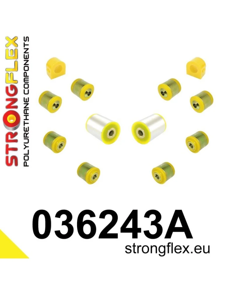  Kit SPORT Silent block Polyuréthane Train Avant et Arrière BMW Seria 1 E81 / E82 E87 E88 (04-13) M1 Coupe (11-12)
