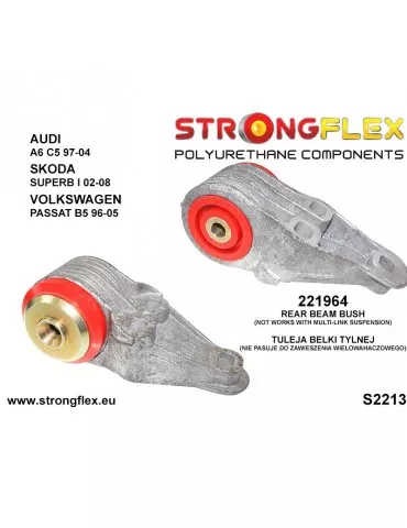  Silent block Polyuréthane Train Arrière  Passat B5 96-05