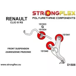  Silent block Polyuréthane Bras contrôle  Renault Clio Clio III Clio III RS 05-12

