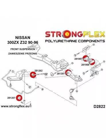  Silent block Polyuréthane kit SPORT Train de Suspension  Nissan Z 300ZX Z32 (90-96)
