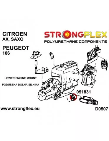  Support de boite de vitesse Inférieur Citroën Saxo VTS, VTR
