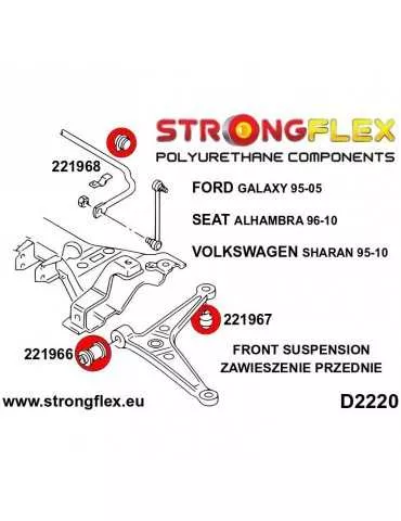  Kit SPORT Silent block Polyuréthane Train Avant Seat Alhambra I 96-10
