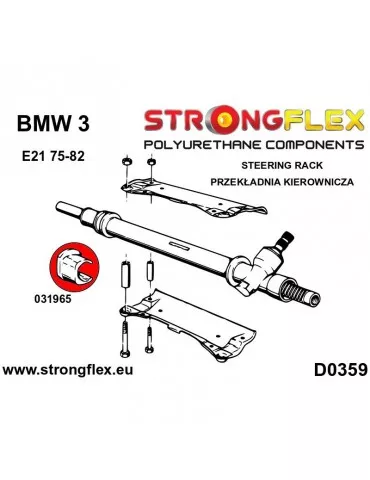  Silent block Polyuréthane Crémaillère de direction BMW 3 Series E21 75-82
