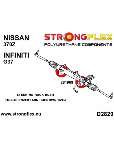  Silent block Polyuréthane Crémaillère de direction Nissan 370Z 09-
