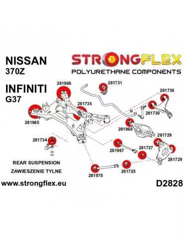  Kit Silent block Polyuréthane Train Avant et Arrière Infiniti G IV G25 / G35 G37 Q40 Q60 (07-15) V36 (07-13) AWD
