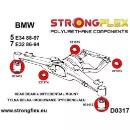  Silent block Polyuréthane SPORT differenciel Arrière BMW 7 Series E32 86-94
