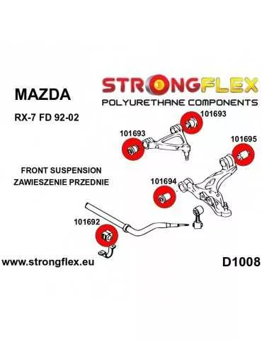  Silent block Polyuréthane SPORT Barre stabilisatrice Avant Mazda RX-7 FD 92-02
