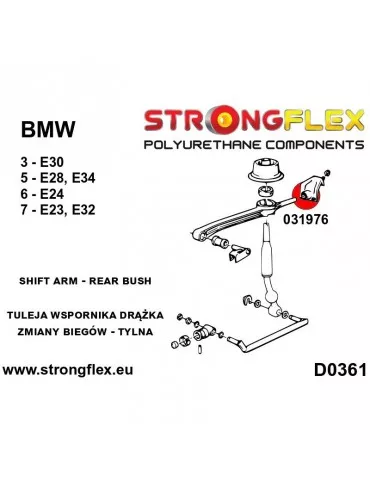  Silent block Polyuréthane SPORT bras de levier de vitesses Arrière BMW 3 E30
