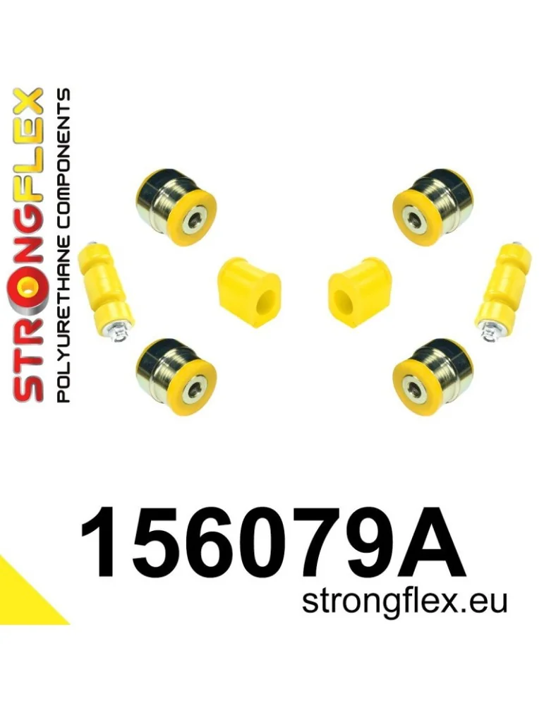  Kit SPORT Silent block Polyuréthane Train Avant Renault Clio II (Campus / Stouia Mio) Taxi Express (98-17)
