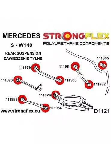  Kit SPORT Silent block Polyuréthane Train Avant et Arrière Mercedes S-Class W140
