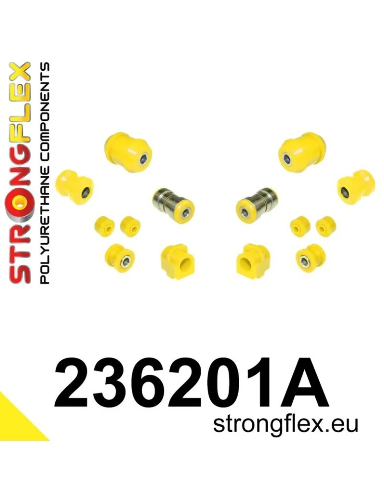  Kit SPORT Silent block Polyuréthane Train Avant Volvo 740 84-90
