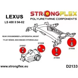  Silent block Polyuréthane différenciel  Lexus LS400 I UCF10 89-94
