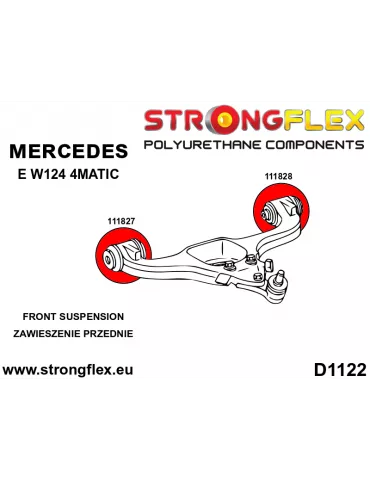  Silent block Polyuréthane SPORT Bras Avant Inférieur Mercedes Klasa E W124 (84-97) 4MATIC
