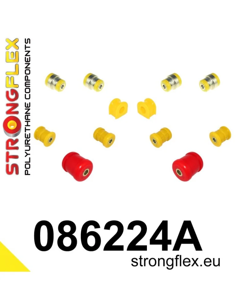  Kit SPORT Silent block Polyuréthane Train Avant Honda Prelude SH V 96-01
