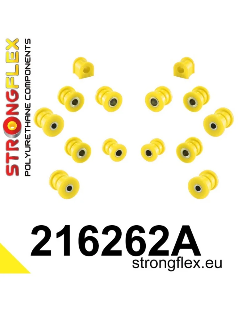  Kit SPORT Silent block Polyuréthane Train Avant et Arrière Toyota Celica V (89-93) AT180, ST182, ST184 2 Roues motric