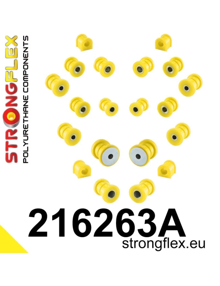  Kit SPORT Silent block Polyuréthane Suspension Totale  Toyota Celica V (89-93) AT180, ST182, ST184 2 Roues motrices
