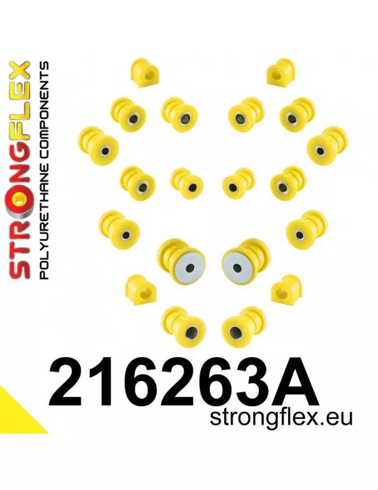  Kit SPORT Silent block Polyuréthane Suspension Totale  Toyota Celica V (89-93) AT180, ST182, ST184 2 Roues motrices
