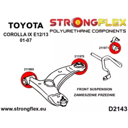  Kit Silent block Polyuréthane Train Avant Toyota Corolla IX (01-07) E120 E130