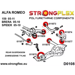  Kit Silent block Polyuréthane Train Avant et Arrière Alfa Romeo 159 (05-11)
