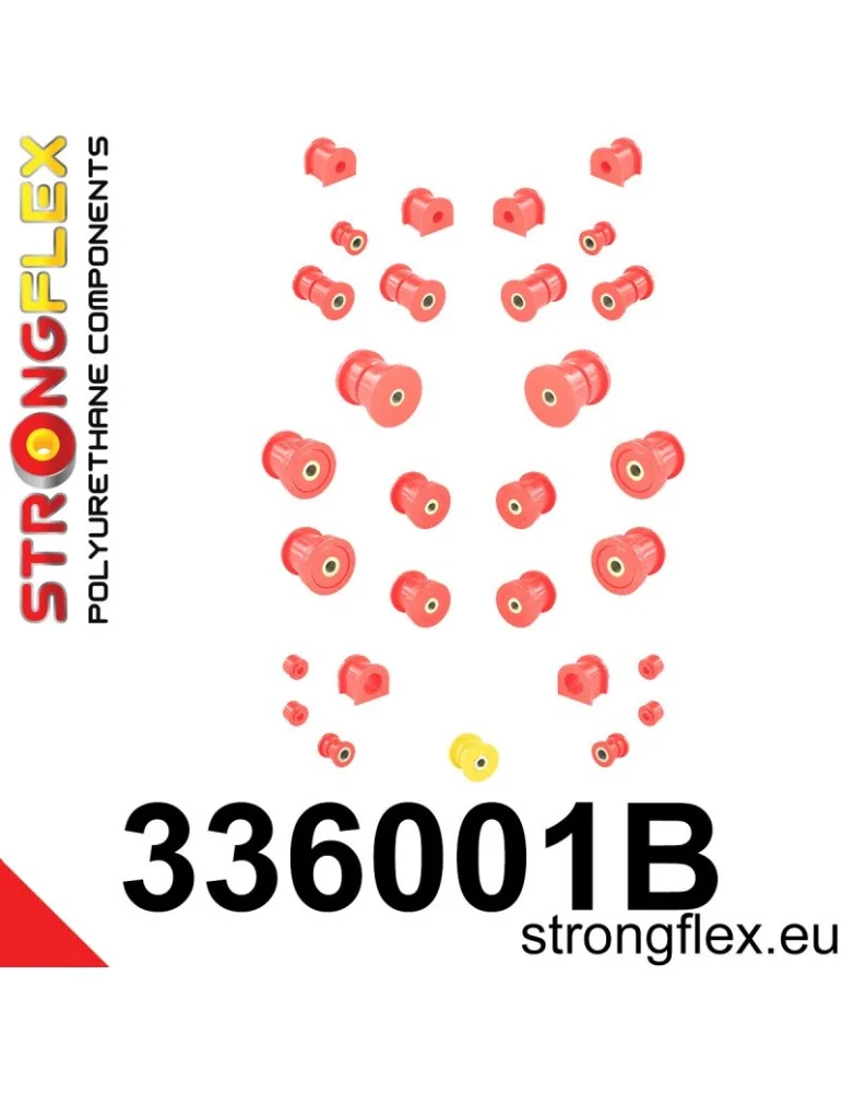  Kit Silent block Polyuréthane Suspension totale Jeep Cherokee II (84-01) XJ
