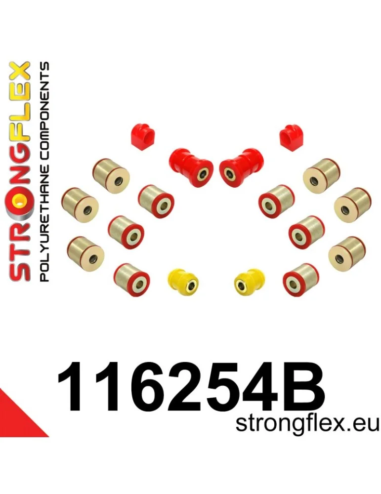  Kit Silent block Polyuréthane Train Avant et Arrière Mercedes Klasa C W202 (93-01)
