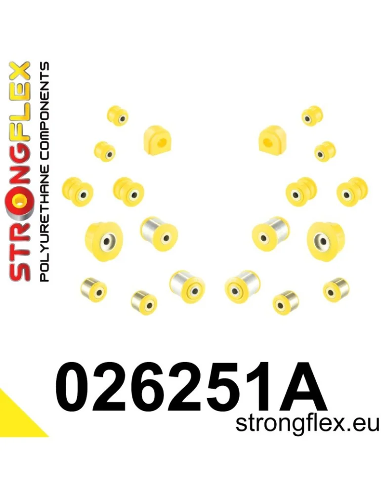  Kit SPORT Silent block Polyuréthane Train Avant et Arrière Audi A4 IV (07-15) B8 / 8K 2 Roues motrices
