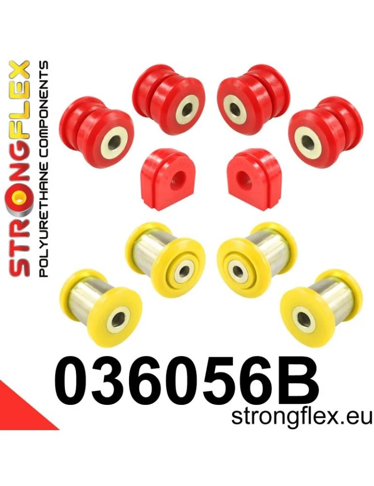  Kit Silent block Polyuréthane Train Avant et Arrière BMW X6 I (07-14) E71/E72
