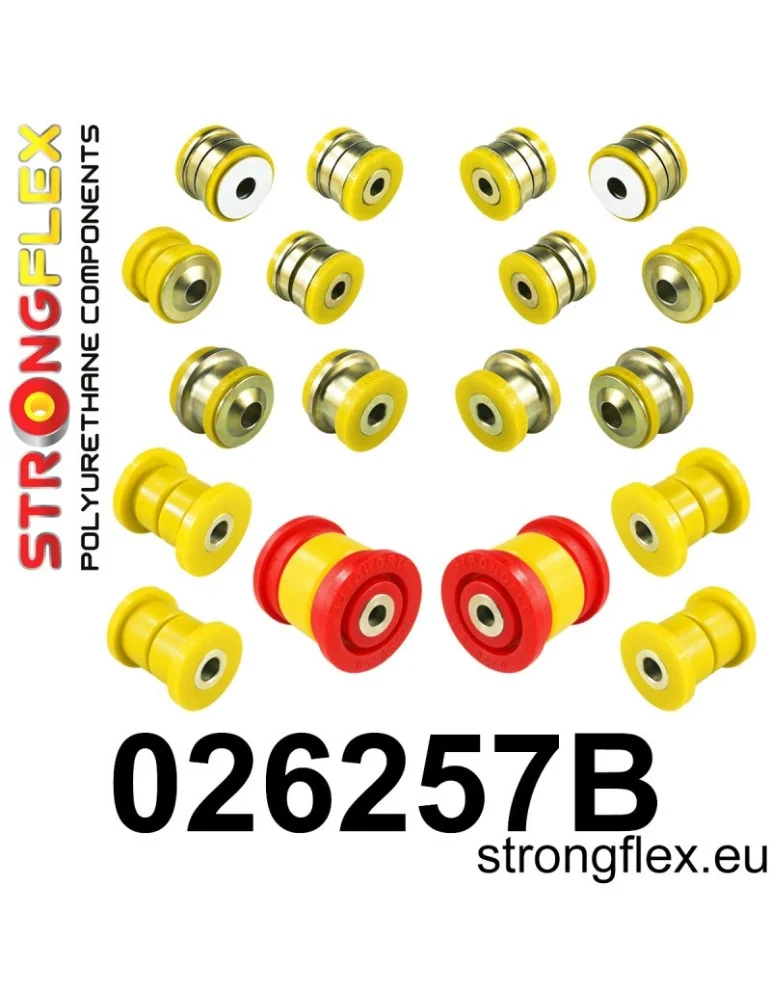  Kit Silent block Polyuréthane Train Avant et Arrière Porsche Cayenne I (2002-2010)