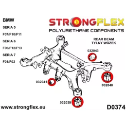 Silent block Polyuréthane Berceau Arrière BMW Seria 7 V (08-15) F01 / F02
