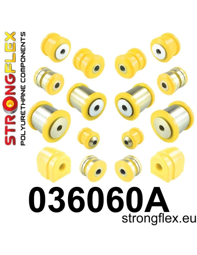  Kit SPORT Silent block Polyuréthane Train Avant et Arrière BMW Seria 5 VI (10-17) F10 / F11 Sedan xDrive
