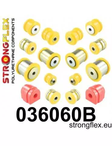  Kit Silent block Polyuréthane Train Avant et Arrière BMW Seria 5 VI (10-17) F10 / F11 Sedan 2 Roues motrices
