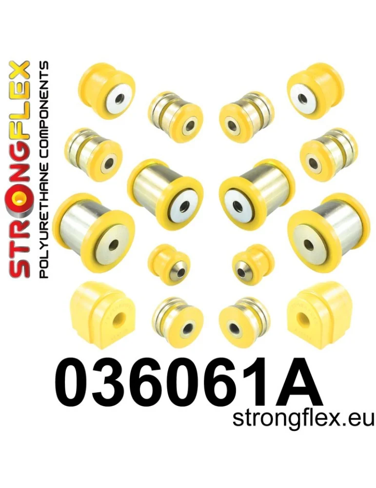  Kit SPORT Silent block Polyuréthane Train Avant et Arrière BMW Seria 5 VI (10-17) F10 / F11 Touring 2 Roues motrices
