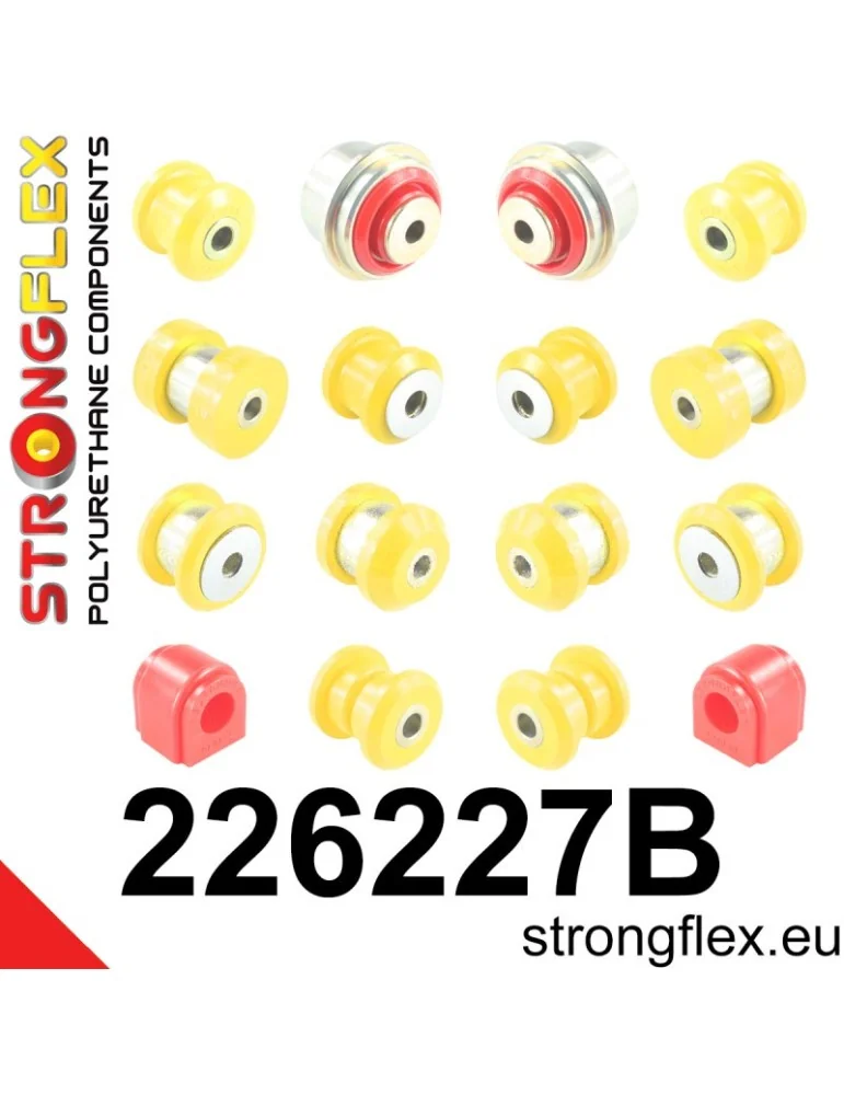  Kit Silent block Polyuréthane Train Avant et Arrière Audi A3 III (13-21) 8V 2 Roues motrices
