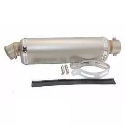 Silencieux sport inox universel Long + accessoires