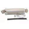 Silencieux sport inox universel Long + accessoires