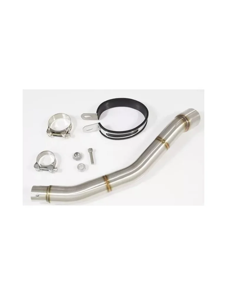 WR 125 R/X 2009/2016 Link Pipe and 300mm Round Black Painted Stainless Steel Silencer