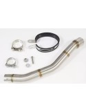 WR 125 R/X 2009/2016 Link Pipe and 300mm Round Black Painted Stainless Steel Silencer