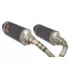 MSX 125 GROM 1-2 Par paire Ligne complète & Silencieux Ovale En Carbone + Carbone Tip 300mm