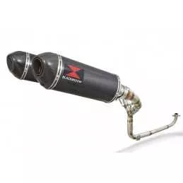 MSX 125 GROM 1-2 Par paire Ligne complète & Silencieux Ovale En Carbone + Carbone Tip 300mm