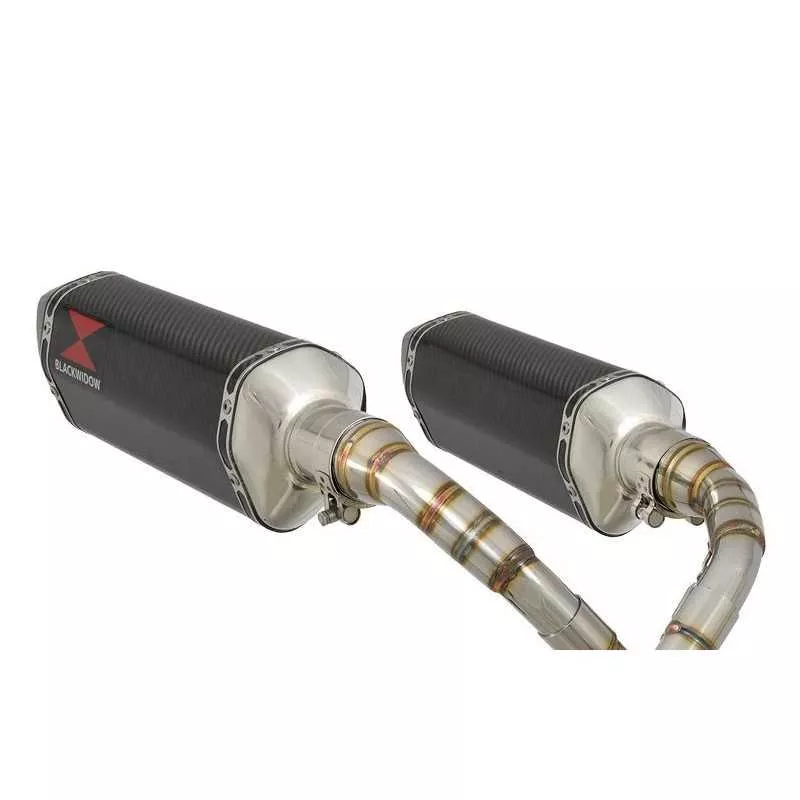MSX 125 GROM 1-2 Par paire Ligne complète & Silencieux Hexagonale En Carbone + Carbone Tip 300mm