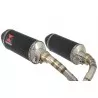 MSX 125 GROM 1-2 Par paire Ligne complète & Silencieux Noir Inox + Carbone Tip 300mm