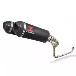 MSX 125 GROM 1-2 Par paire Ligne complète & Silencieux Noir Inox + Carbone Tip 300mm