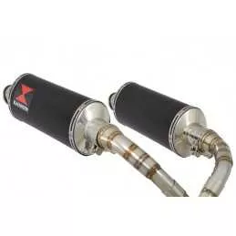 MSX 125 GROM 1-2 Par paire Ligne complète & Silencieux Noir Inox 300mm